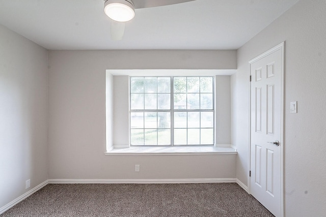 view of carpeted empty room