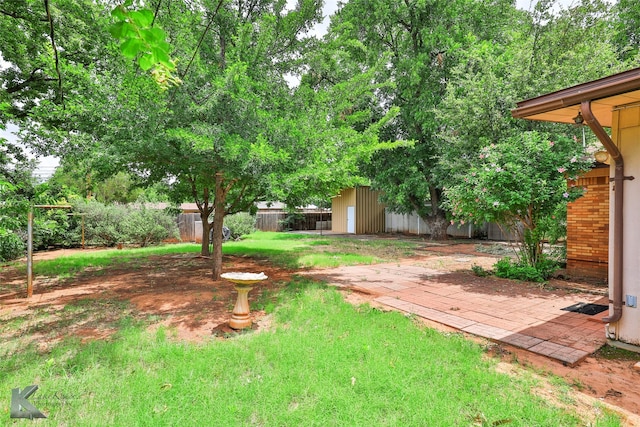 view of yard featuring a patio