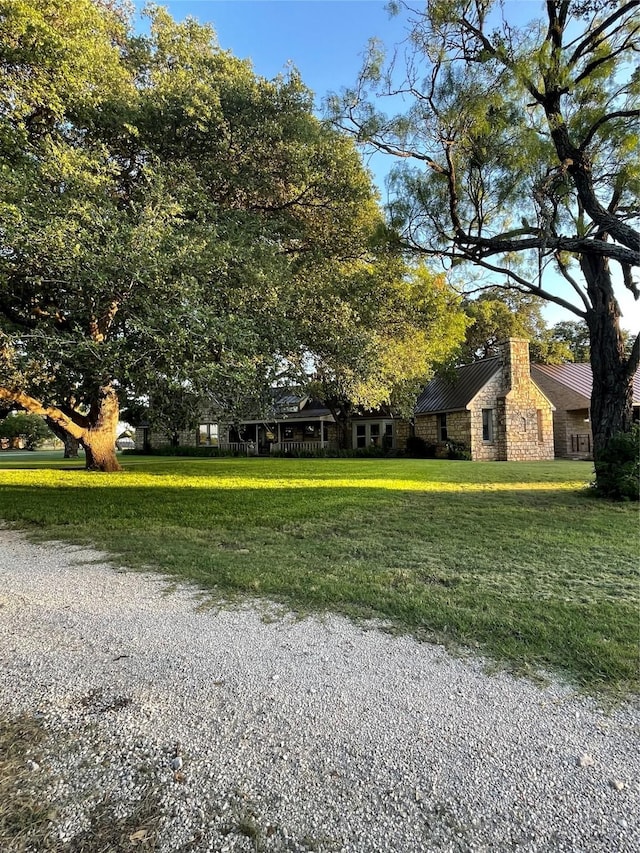 exterior space with a front lawn