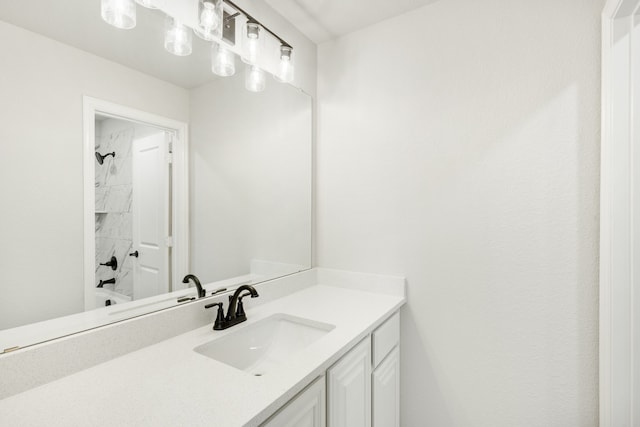 bathroom with vanity and shower / bathtub combination