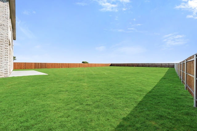 view of yard with a patio