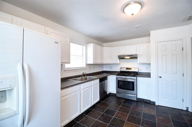 kitchen featuring white cabinetry, sink, and stainless steel appliances