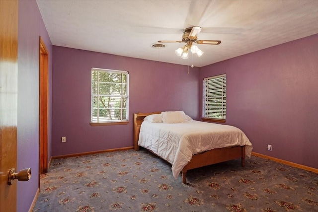 bedroom with ceiling fan