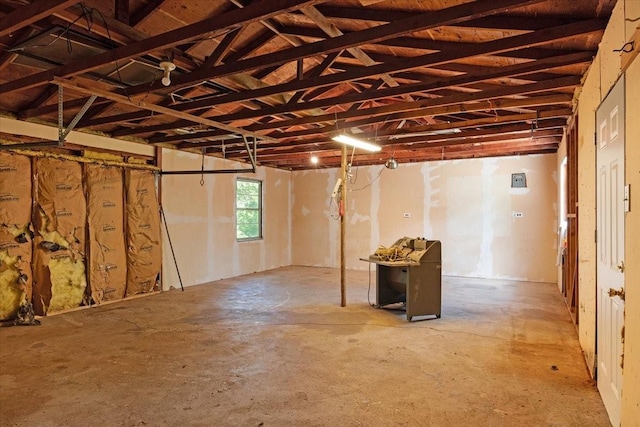 view of basement