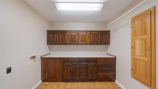 kitchen featuring light tile patterned flooring