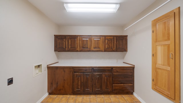 kitchen with light tile floors