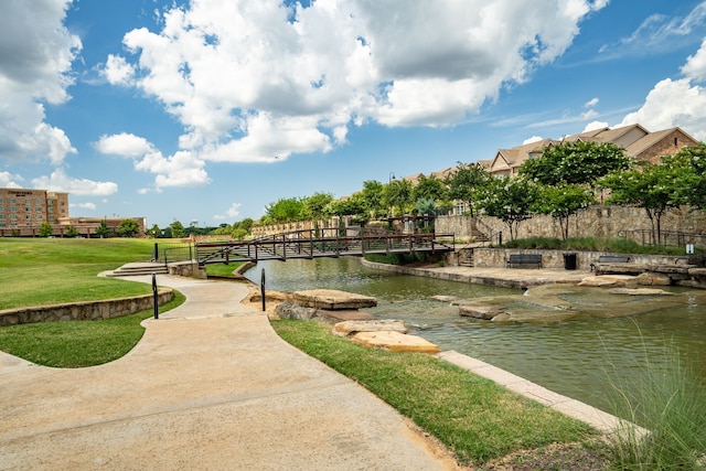 view of water feature