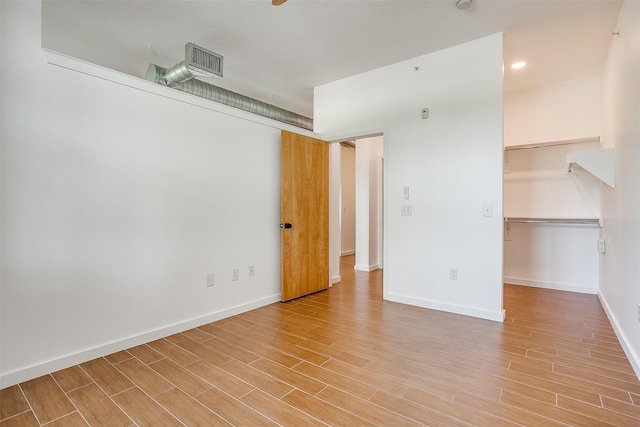 empty room featuring light hardwood / wood-style flooring