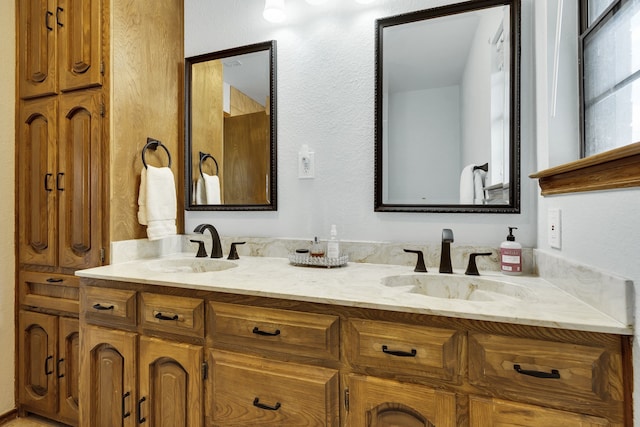 bathroom featuring double sink vanity