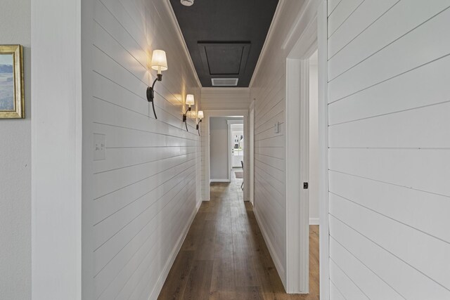 hallway featuring hardwood / wood-style floors