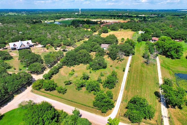 drone / aerial view with a rural view