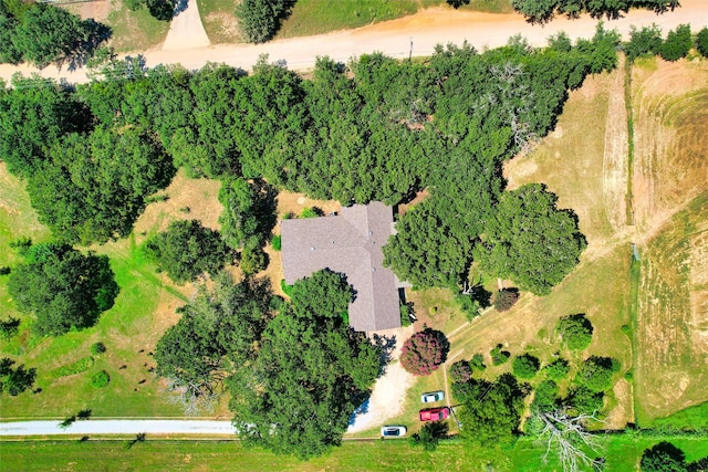 bird's eye view featuring a rural view