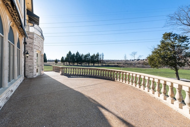 view of patio / terrace featuring a balcony