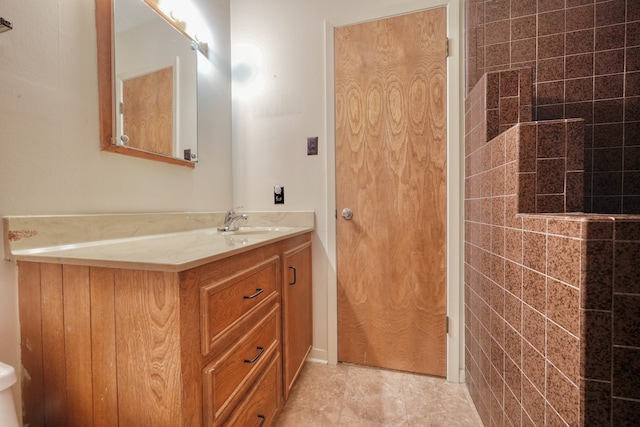 bathroom featuring vanity and tile patterned floors