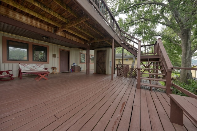 view of wooden deck