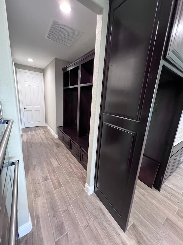 kitchen featuring light wood-type flooring