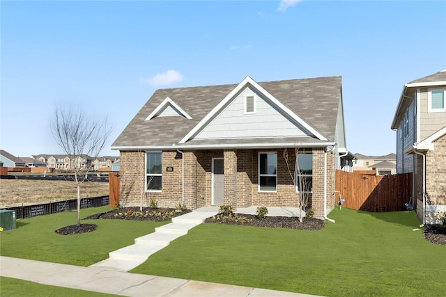 view of front of property with a front yard