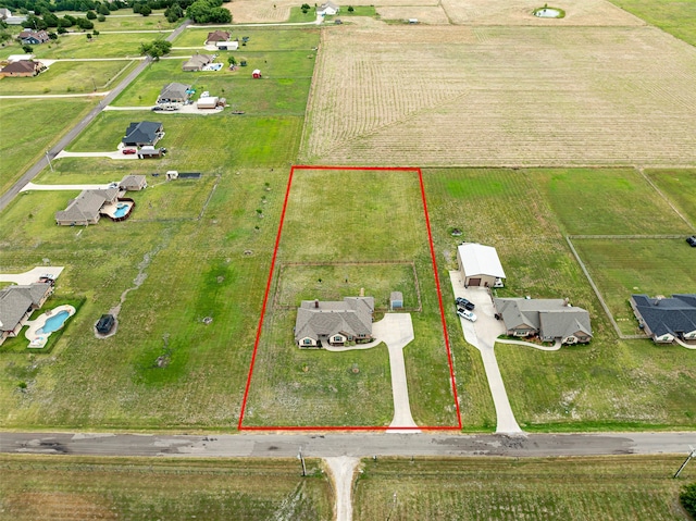 drone / aerial view featuring a rural view