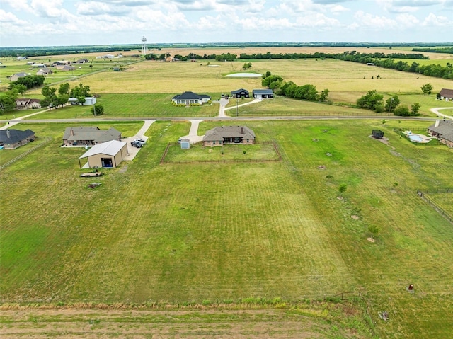 bird's eye view with a rural view