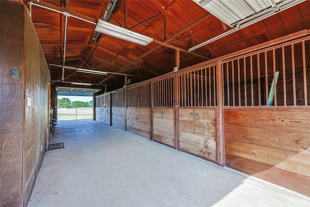 view of horse barn