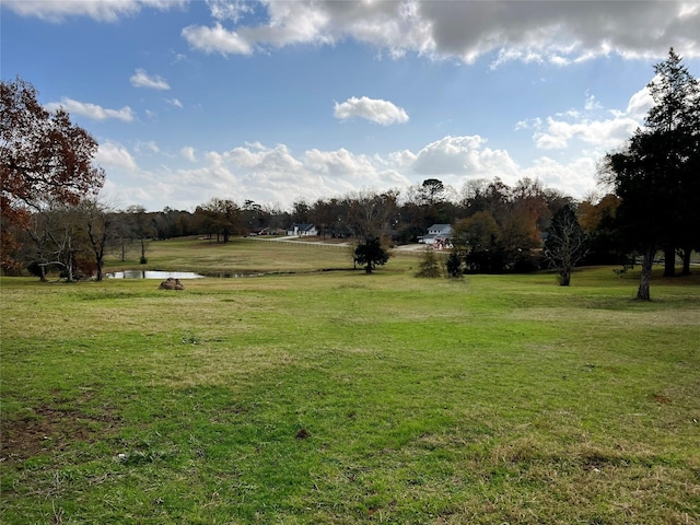 view of yard with a rural view