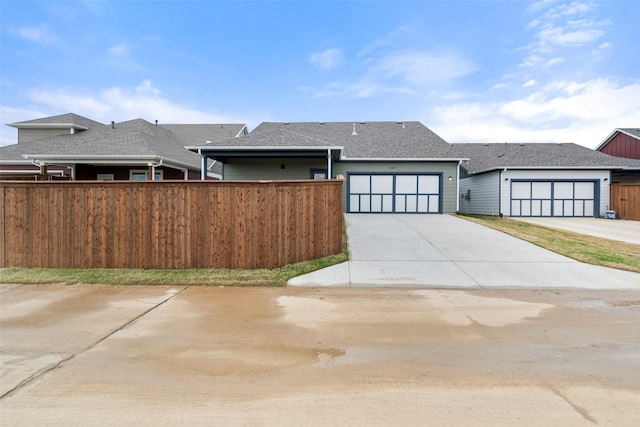 view of front facade with a garage