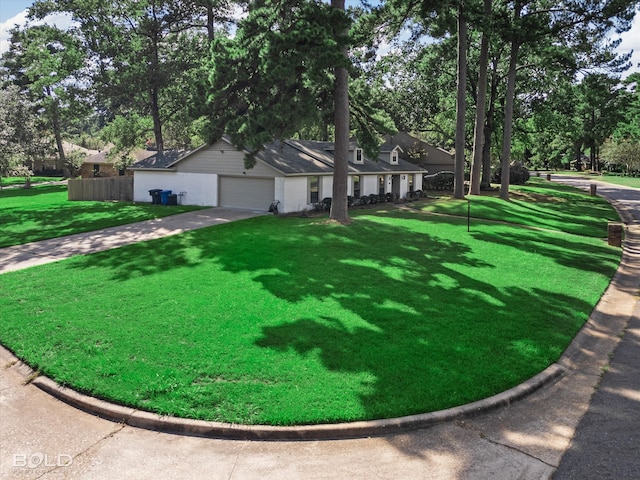 exterior space with a front lawn