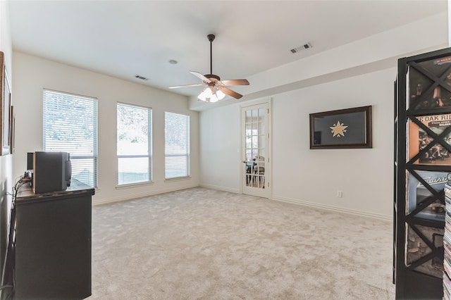 216 Laurel Creek Dr, Sherman, TX 75092 - unfurnished office featuring healthy amount of natural light, light carpet, and ceiling fan