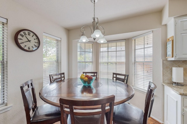 dining room featuring an inviting chandelier