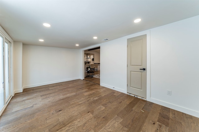 interior space featuring wood-type flooring