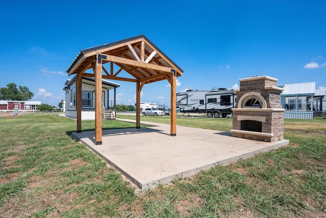 view of patio / terrace featuring a gazebo