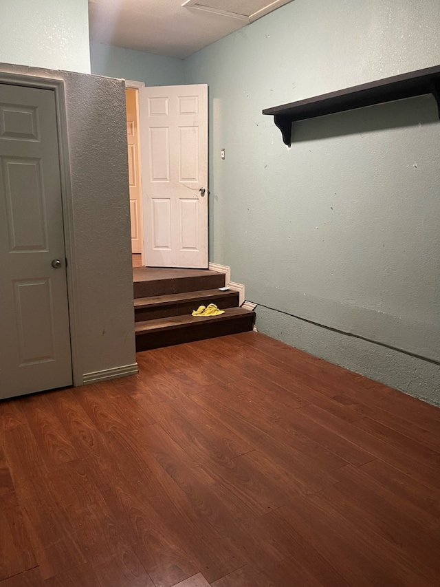 interior space featuring wood-type flooring