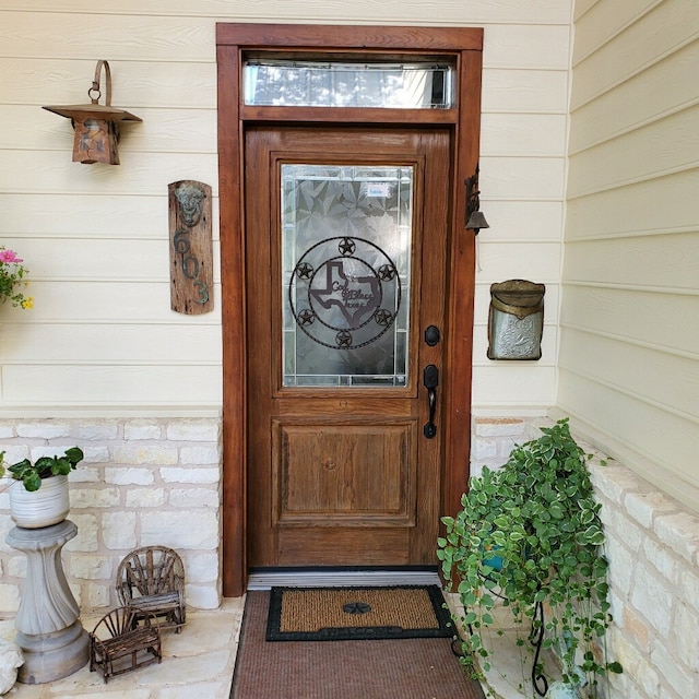view of doorway to property