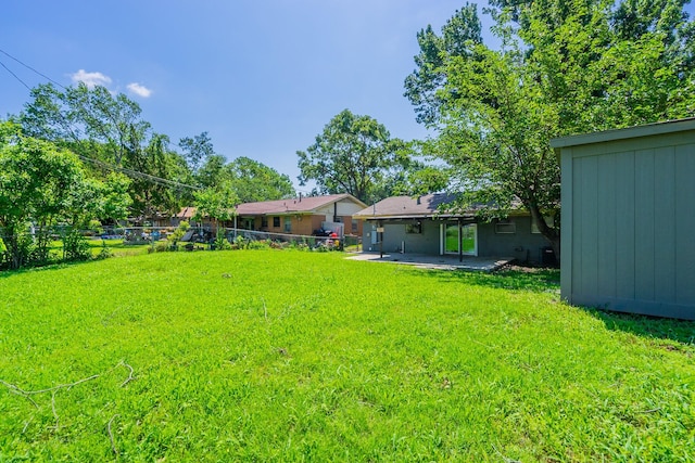 view of yard with a patio area