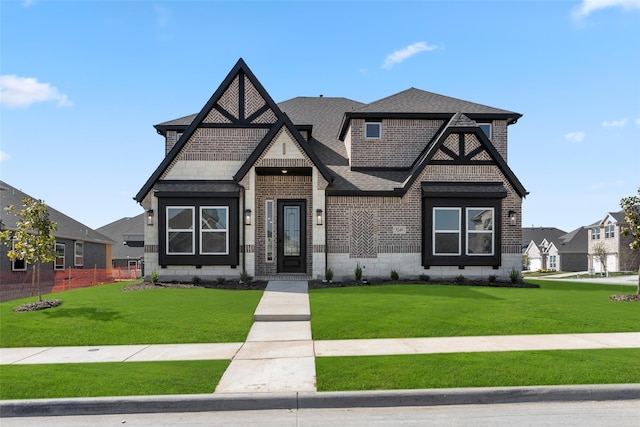 view of front of home with a front yard