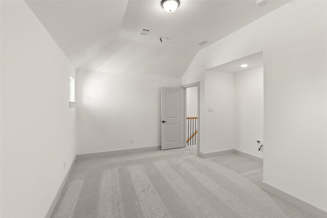 5249 Deep Creek Dr, Fort Worth, TX 76179 - bonus room featuring lofted ceiling, light colored carpet, and baseboards