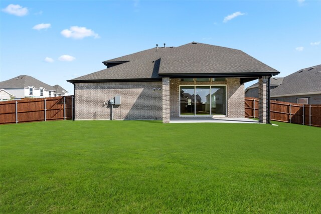 5249 Deep Creek Dr, Fort Worth, TX 76179 - rear view of property featuring roof with shingles and brick siding