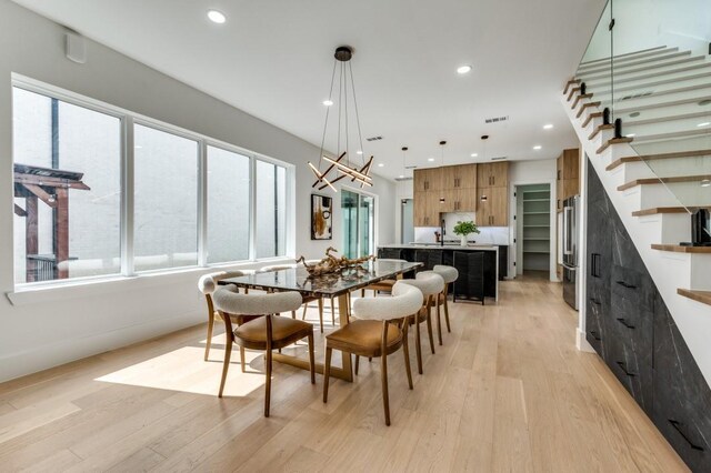 living room featuring light hardwood / wood-style flooring