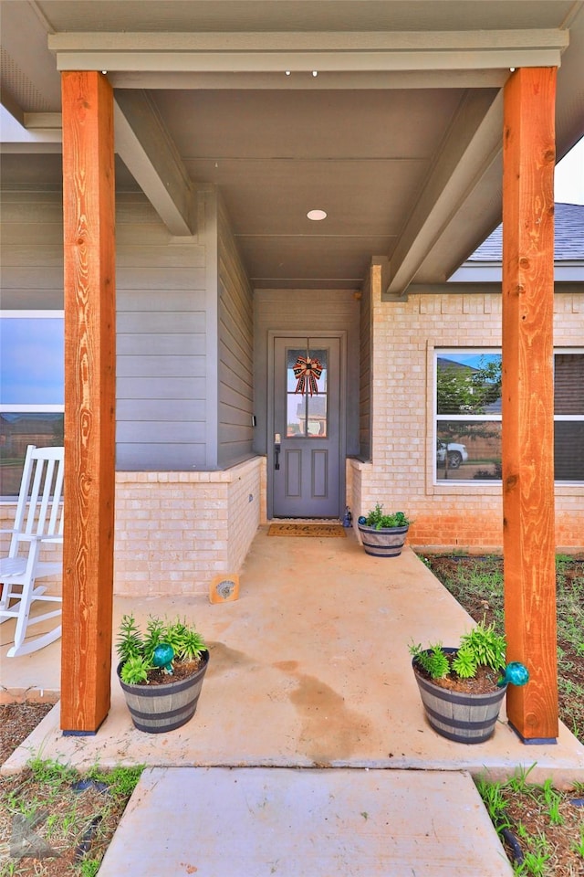 view of doorway to property