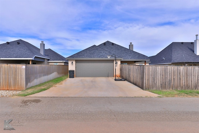 view of front of house featuring a garage