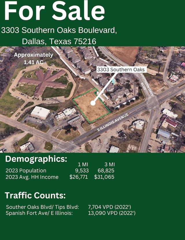 3303 Southern Oaks Blvd, Dallas TX, 75216 land for sale