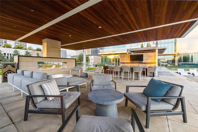 view of patio / terrace featuring an outdoor living space