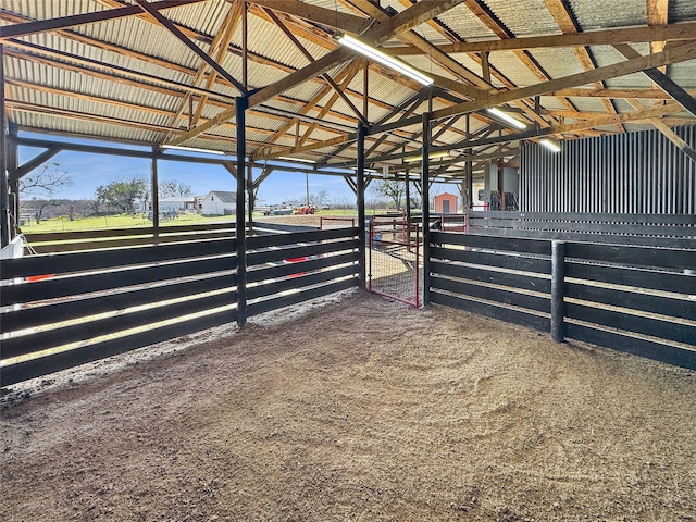 view of horse barn