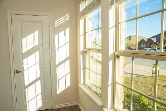 doorway to outside with plenty of natural light