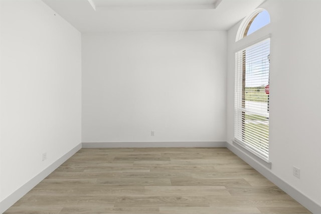 empty room featuring light hardwood / wood-style flooring