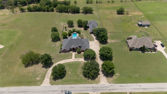 drone / aerial view featuring a rural view