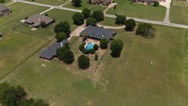 bird's eye view featuring a rural view