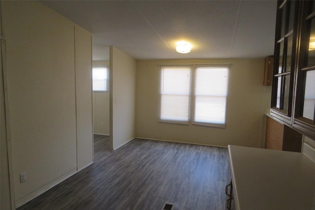 spare room with dark hardwood / wood-style floors and a healthy amount of sunlight