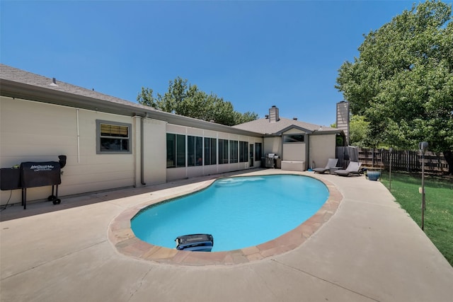 view of pool with a patio area