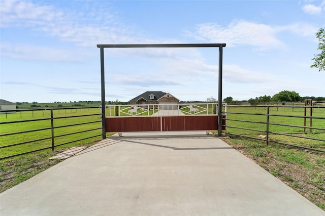 view of patio featuring a rural view